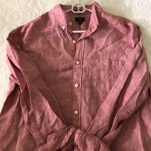 NWOT JCrew Slim Fit Linen Button Down